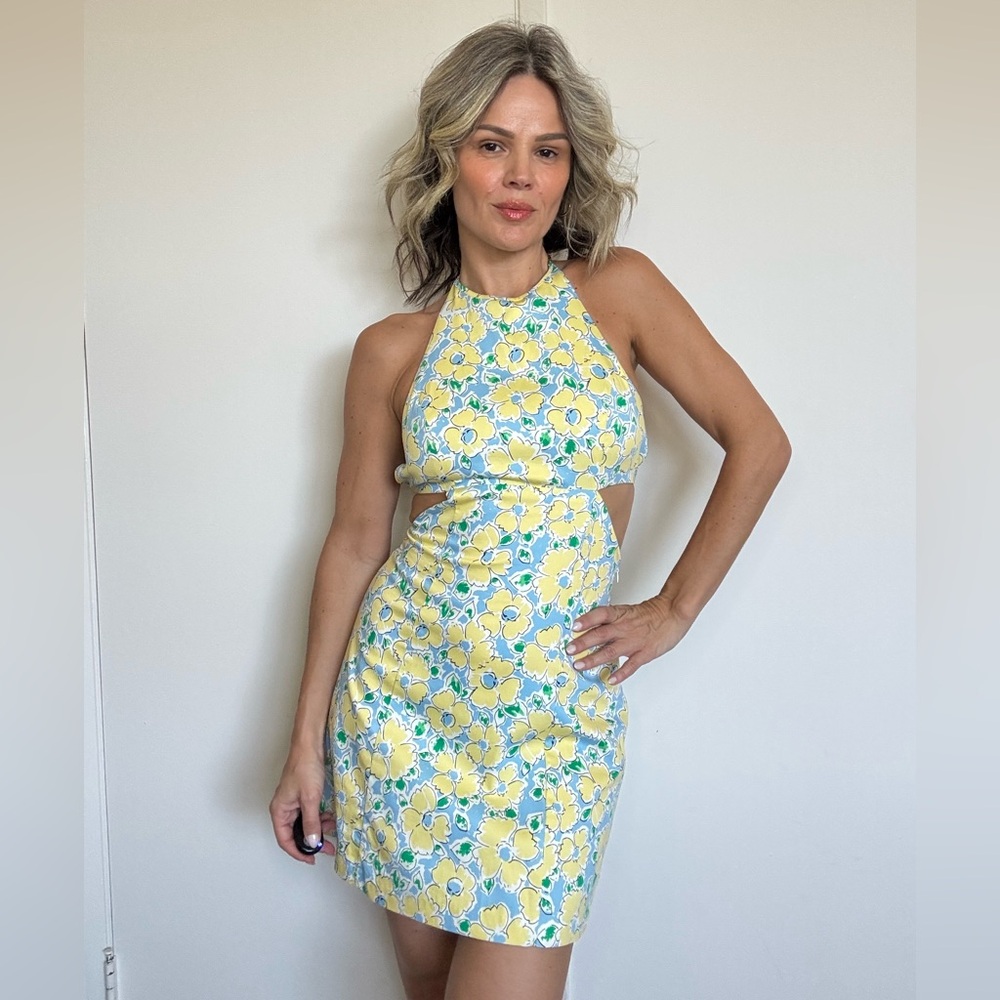 Zara Floral Print Cut Out Dress - Picture 6 of 15